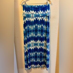 Calvin Klein Tube Top striped tie-dye style Dress  (runs larger like a medium)